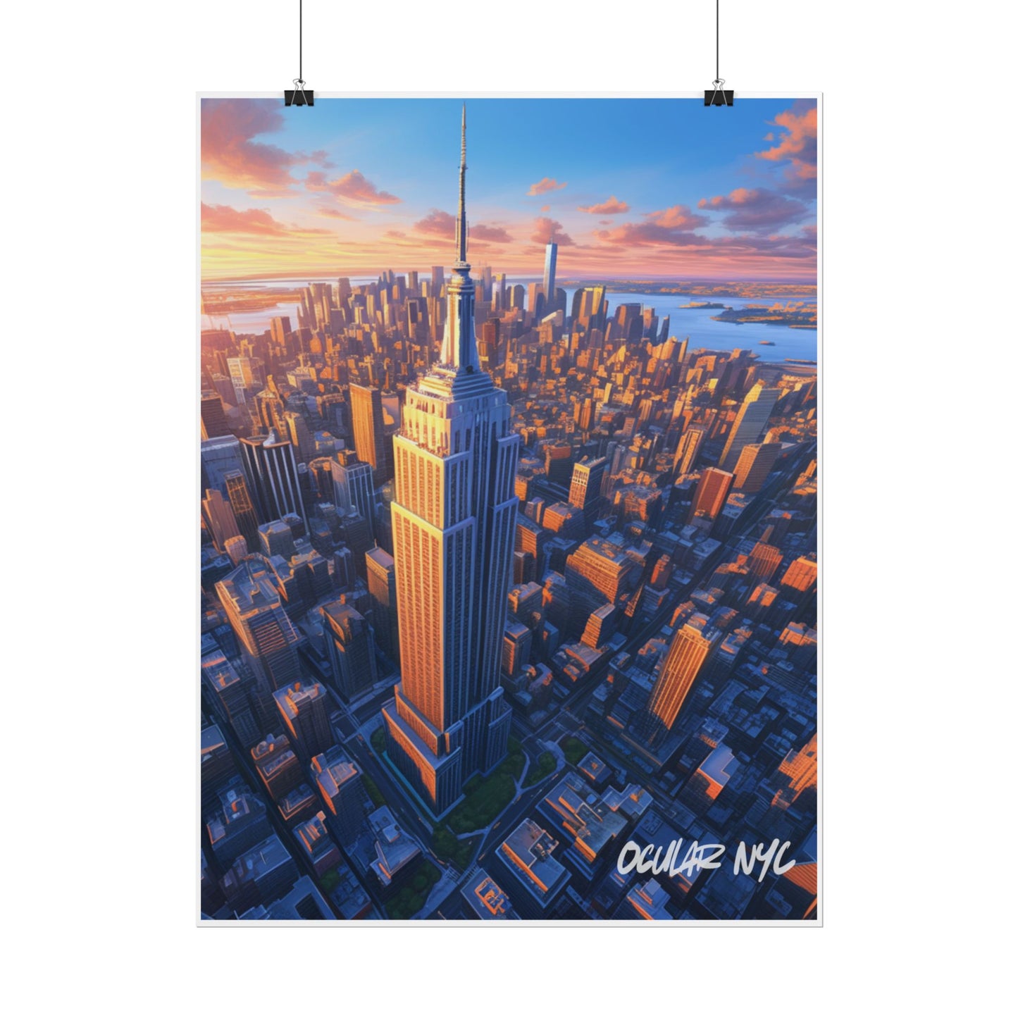 NYC Empire State Building Rolled Poster - Urban Wall Art