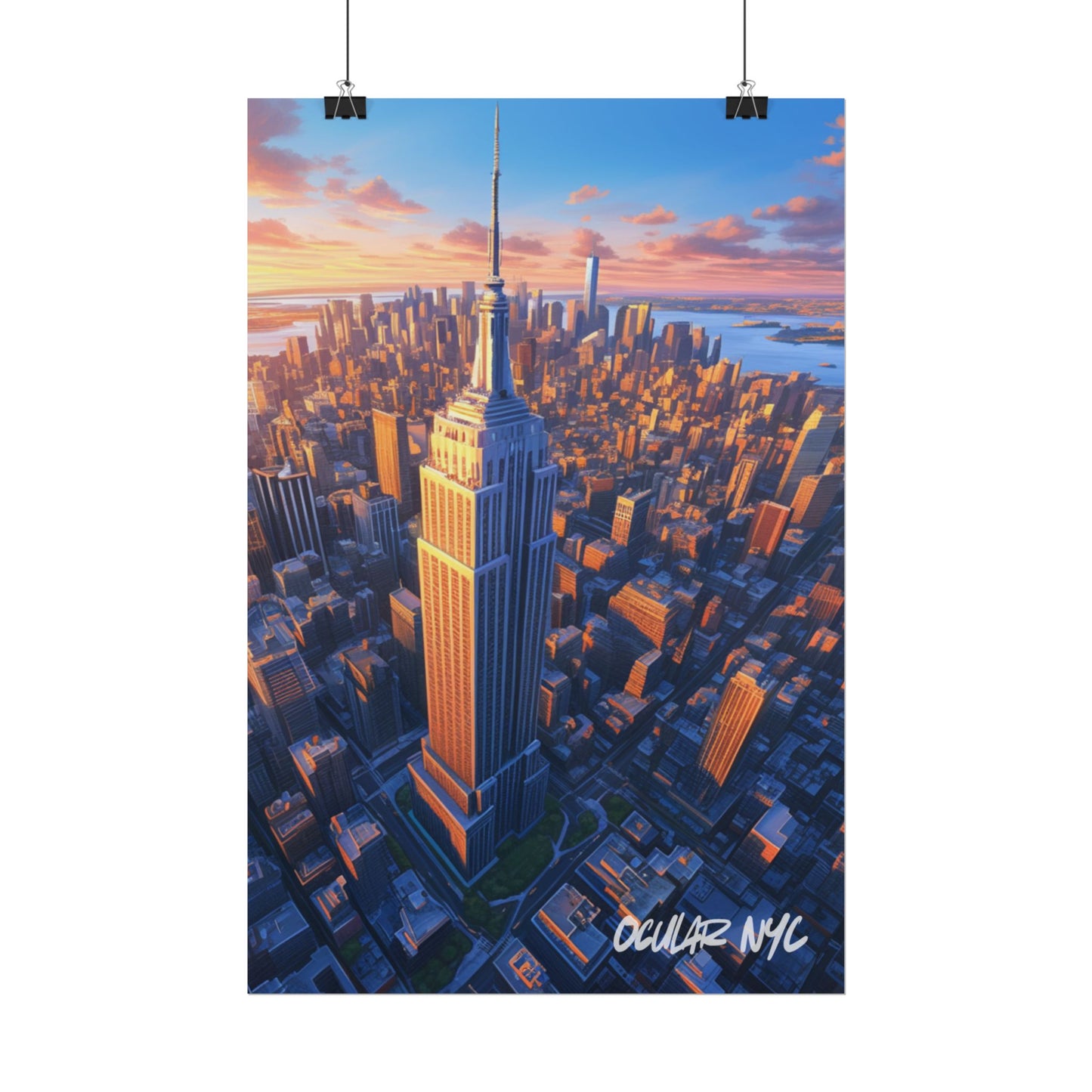 NYC Empire State Building Rolled Poster - Urban Wall Art