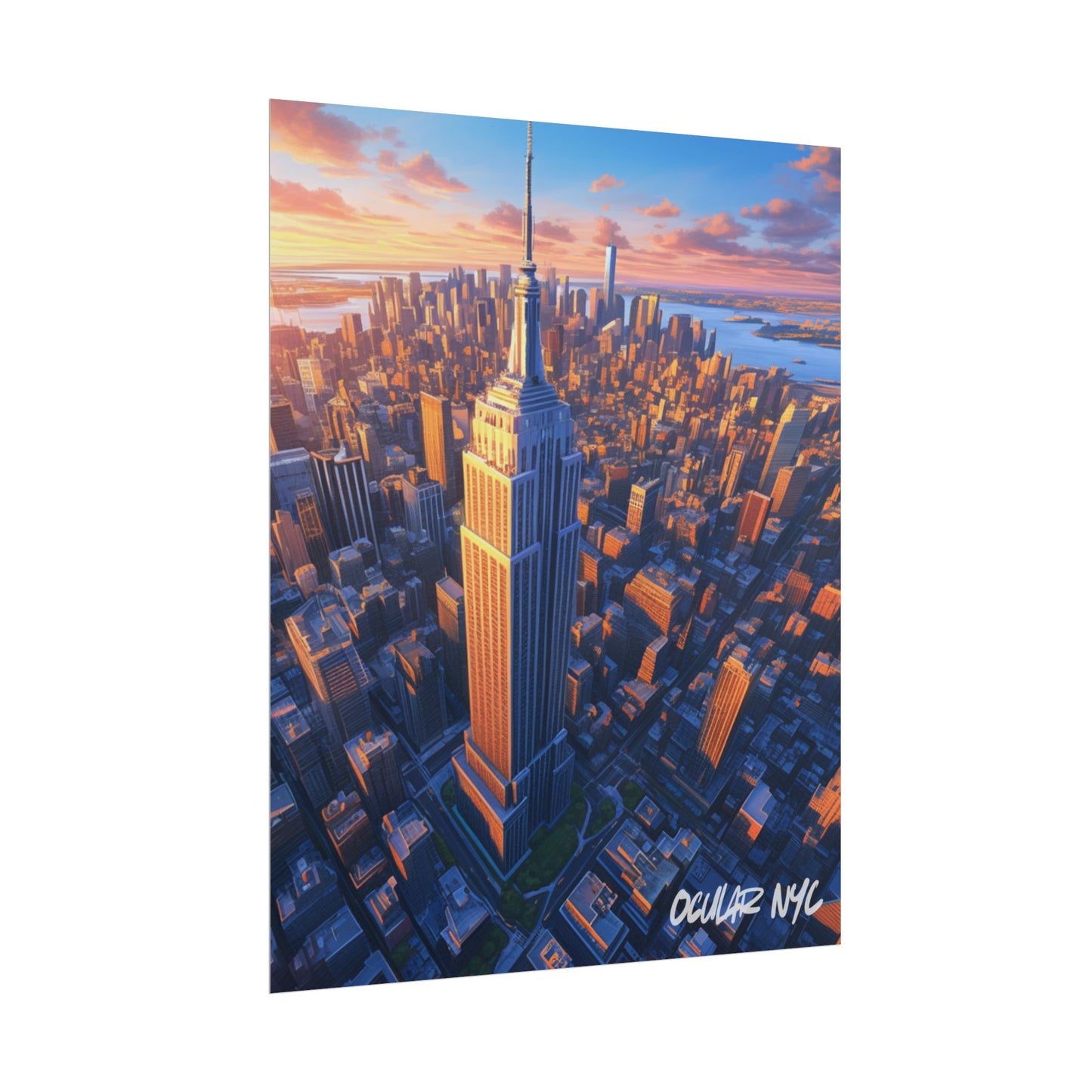 NYC Empire State Building Rolled Poster - Urban Wall Art