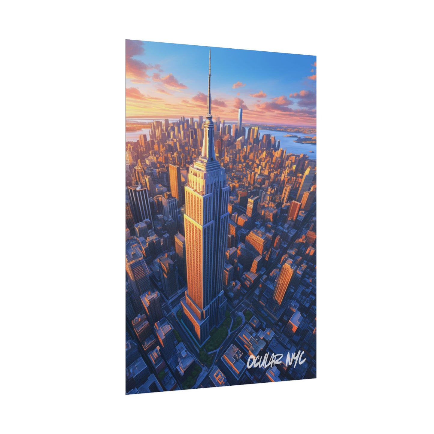 NYC Empire State Building Rolled Poster - Urban Wall Art