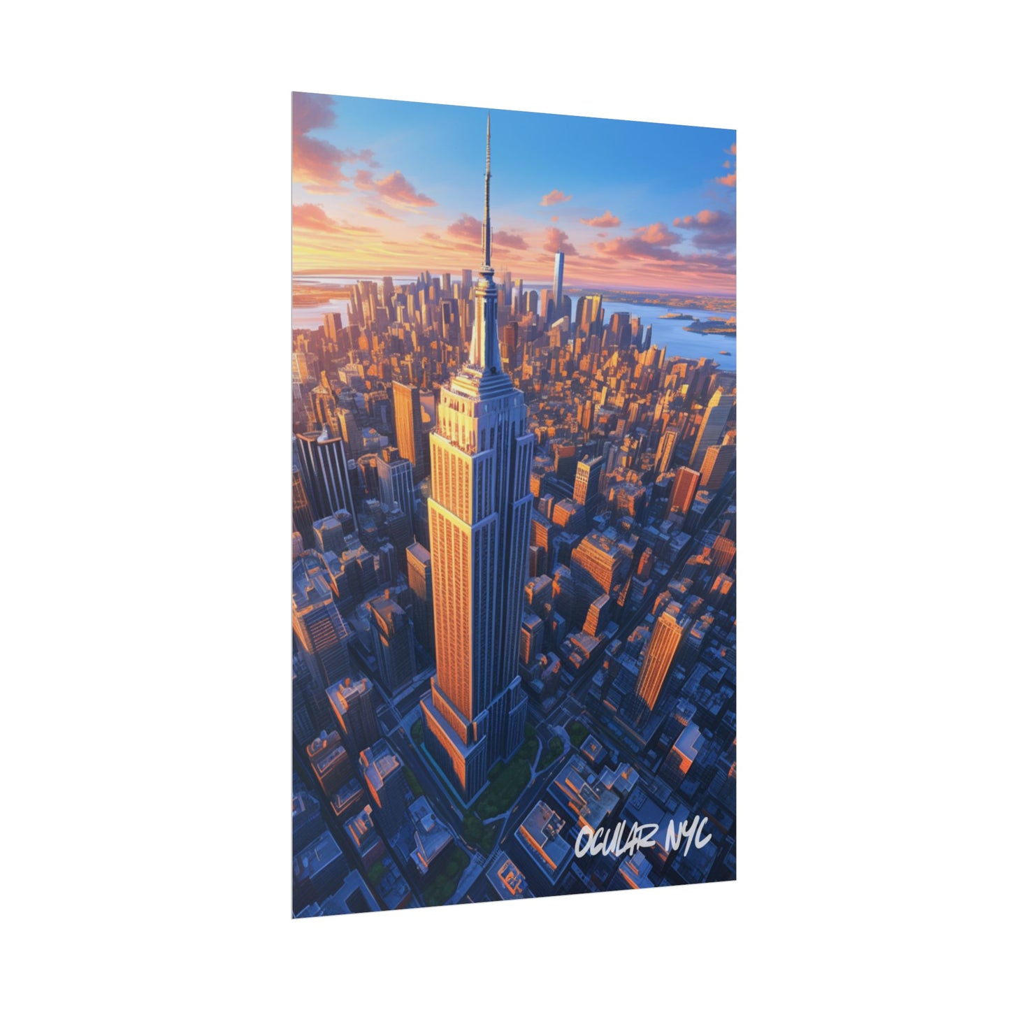 NYC Empire State Building Rolled Poster - Urban Wall Art