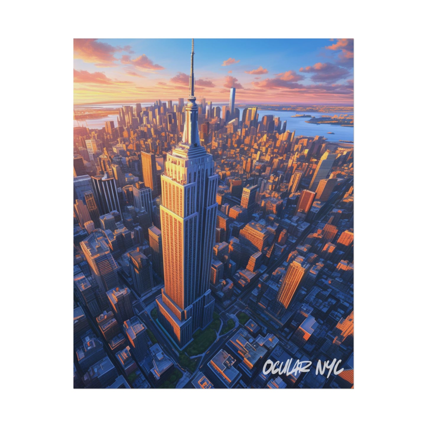 NYC Empire State Building Rolled Poster - Urban Wall Art