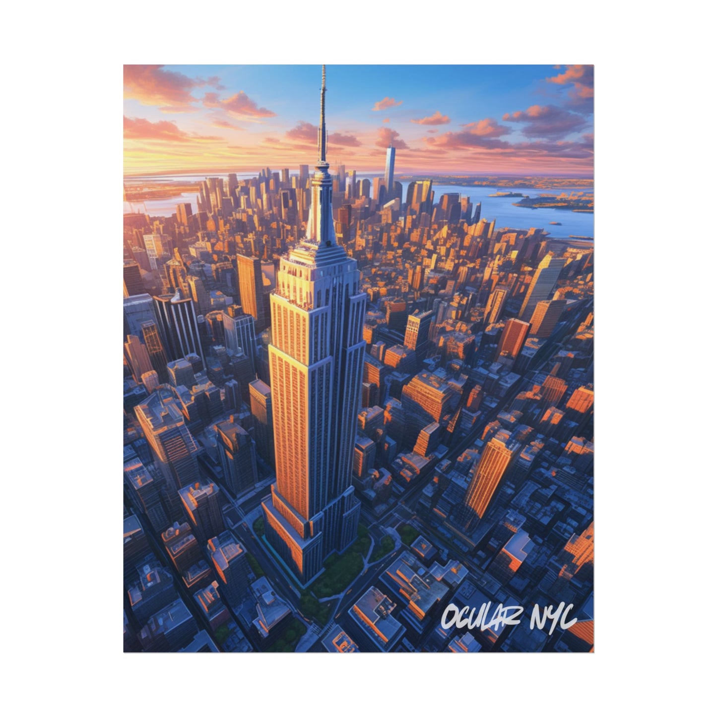 NYC Empire State Building Rolled Poster - Urban Wall Art