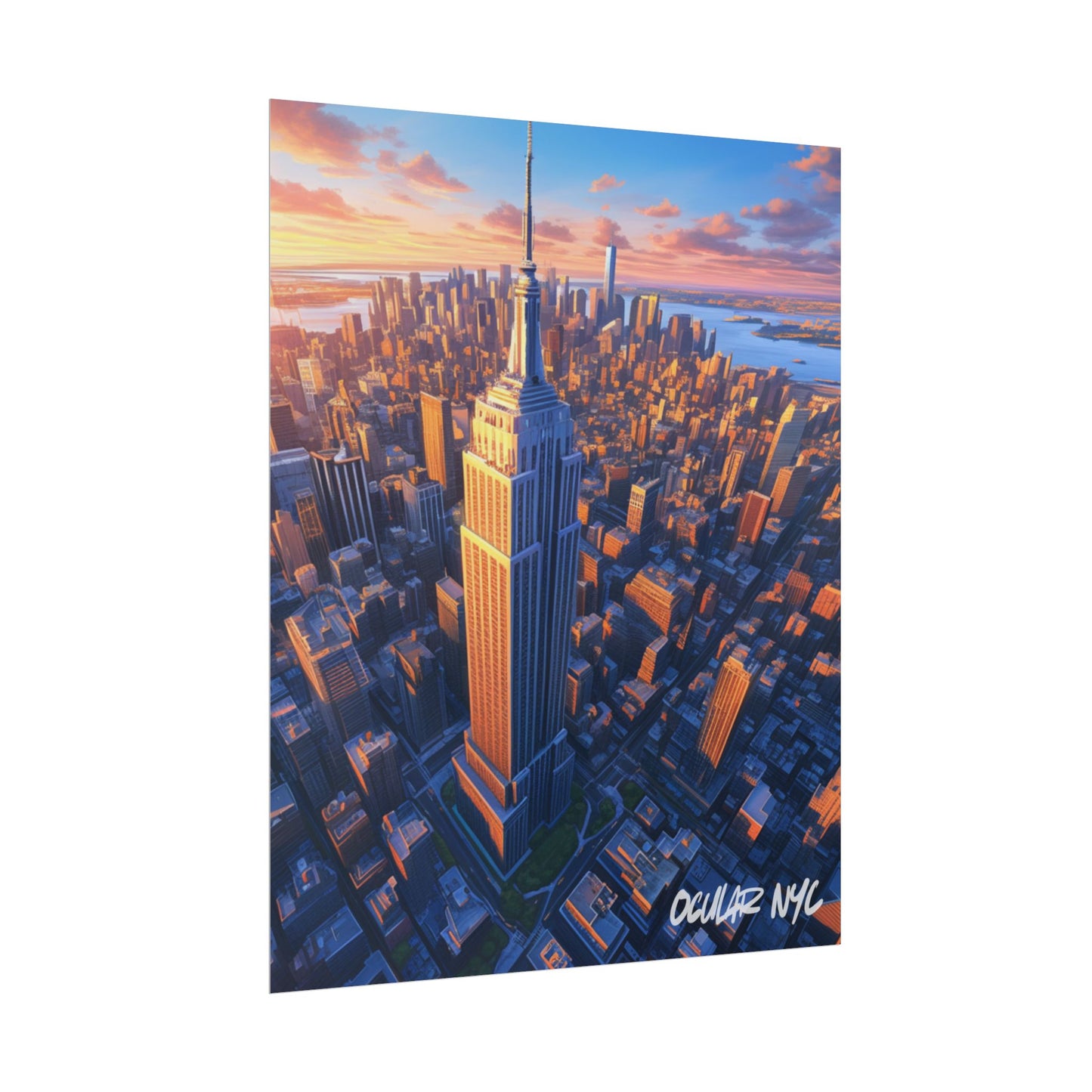 NYC Empire State Building Rolled Poster - Urban Wall Art