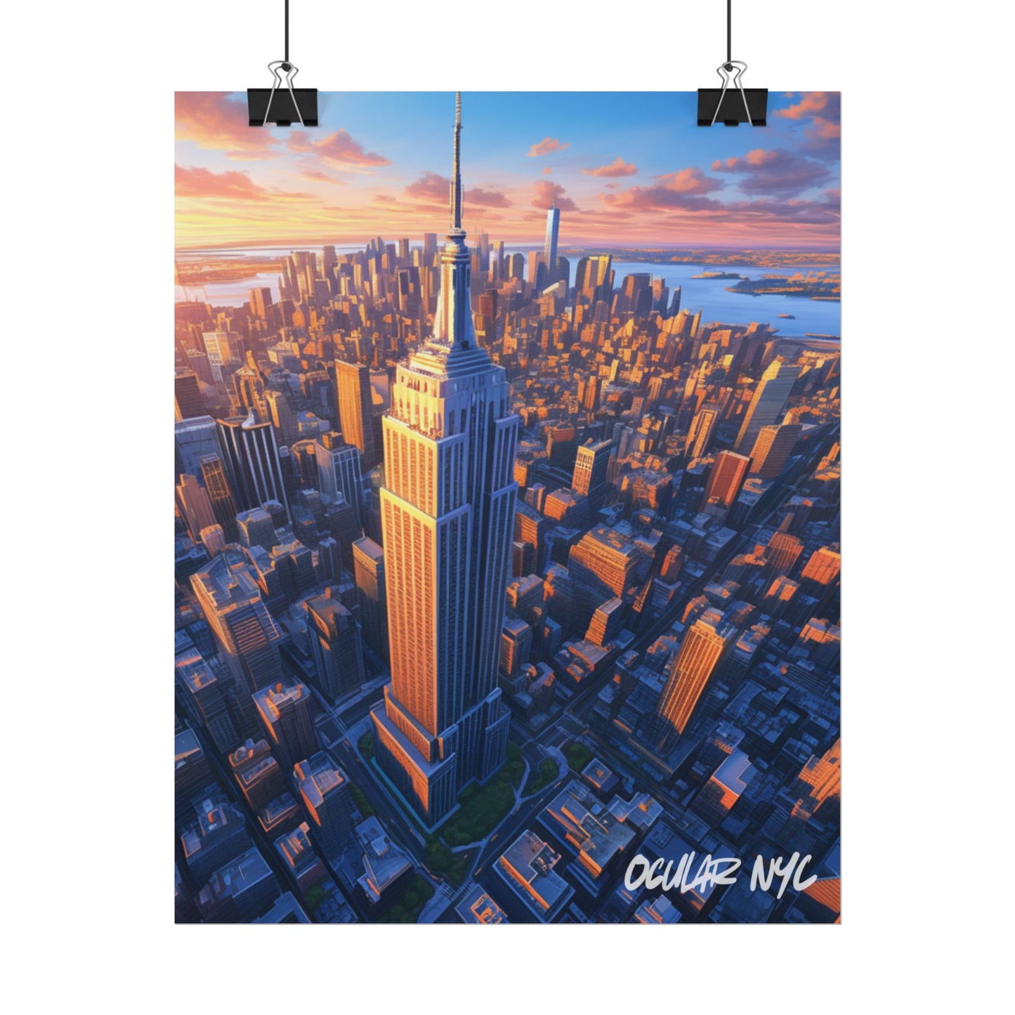 NYC Empire State Building Rolled Poster - Urban Wall Art