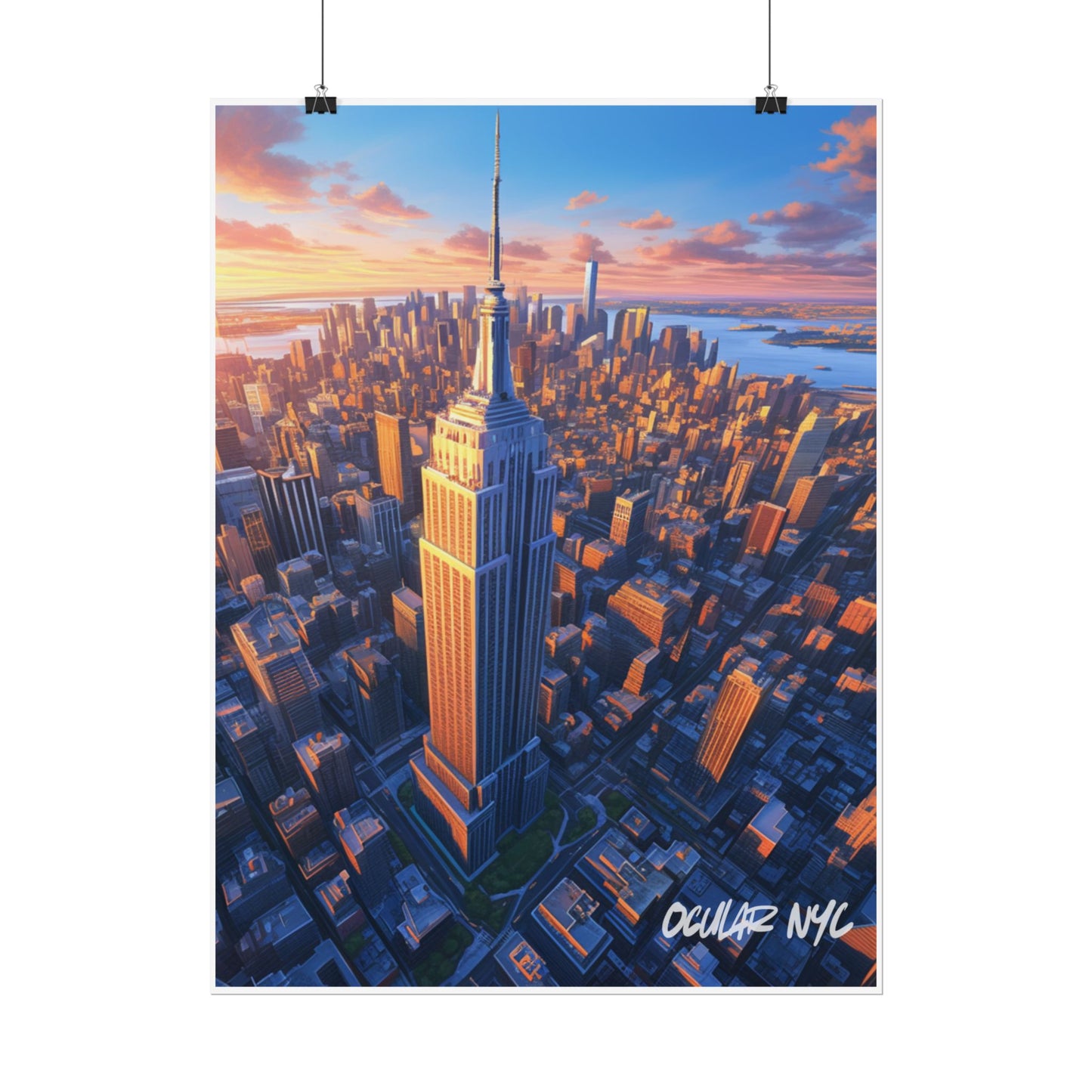 NYC Empire State Building Rolled Poster - Urban Wall Art