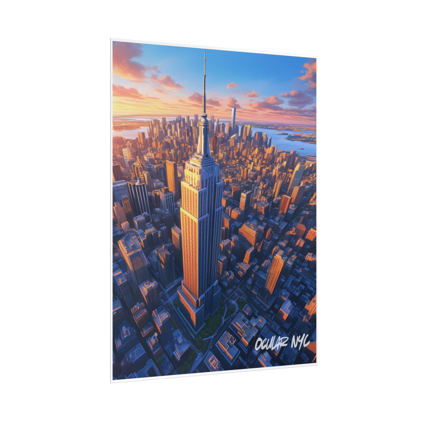 NYC Empire State Building Rolled Poster - Urban Wall Art