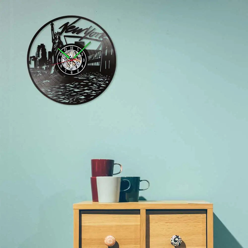 NYC 3D Vinyl Wall Clock w/ LED
