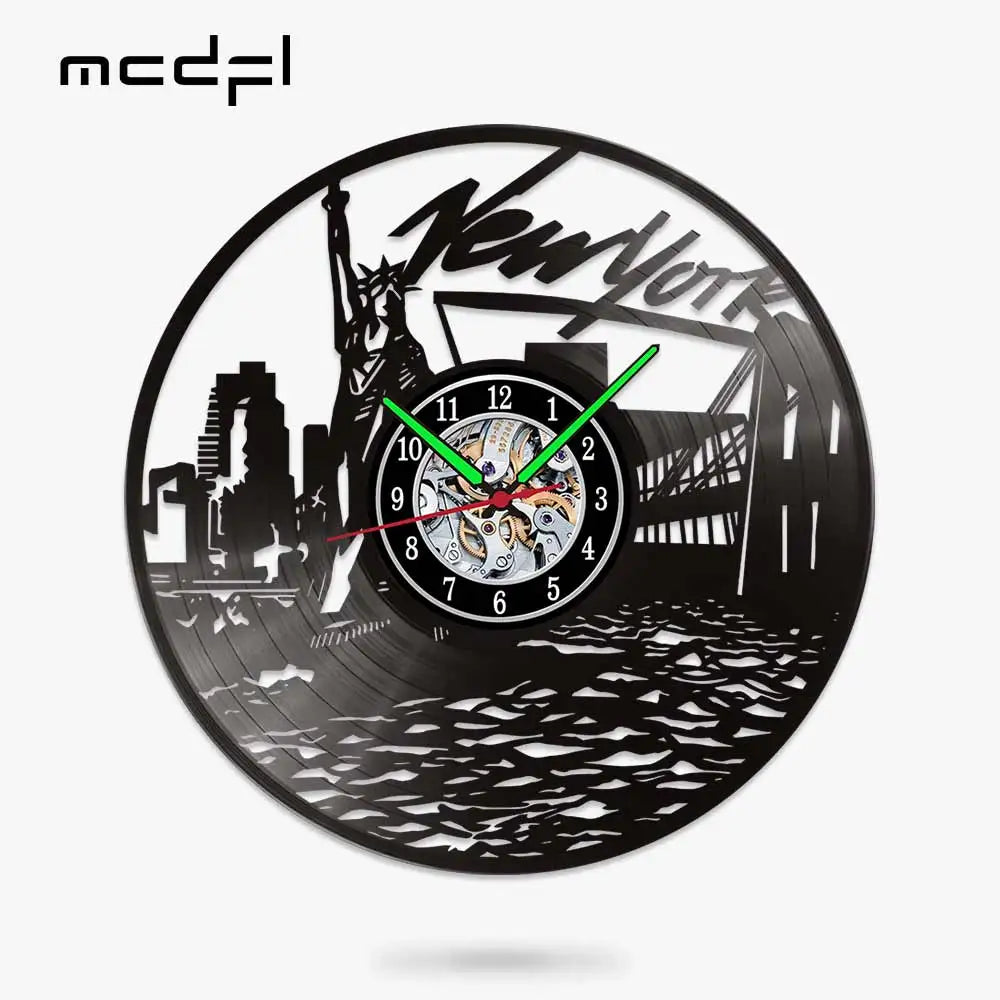 NYC 3D Vinyl Wall Clock w/ LED