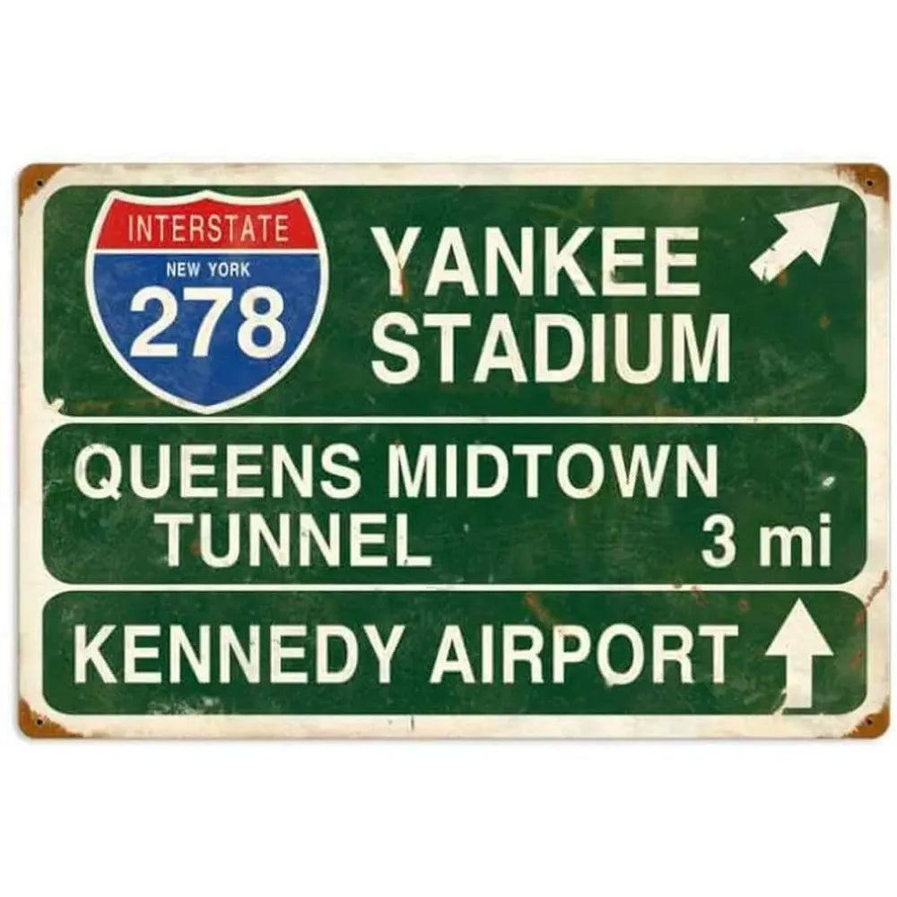 New York Yankee Vintage Metal Sign