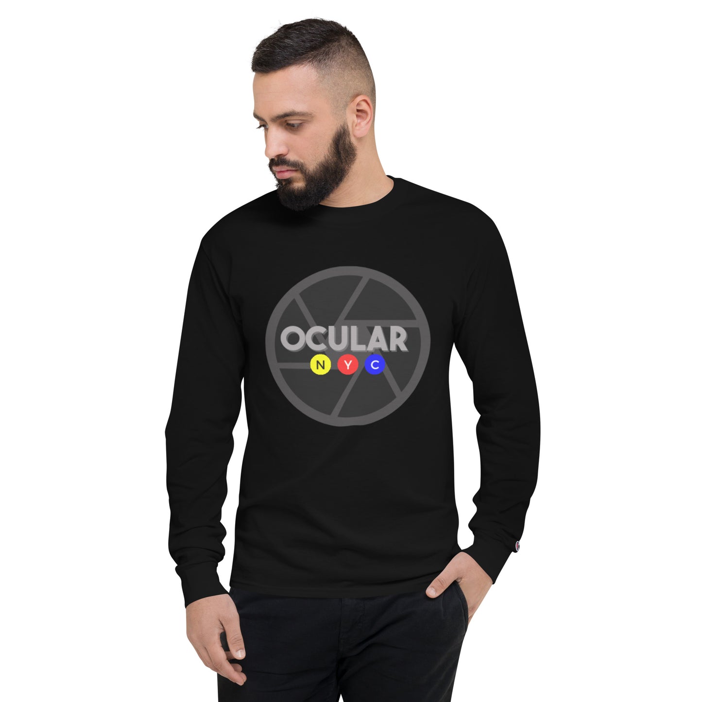 OcularNYC Signature Men's Champion Long Sleeve Shirt