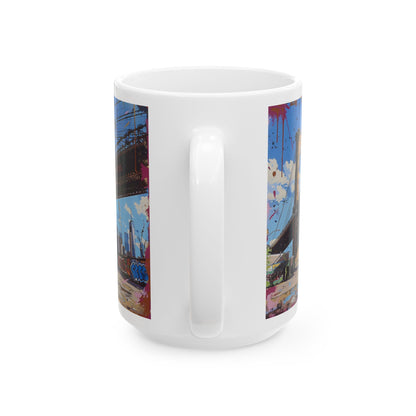 OCNY Exclusive Brooklyn Bridge Ceramic Mug, (11oz, 15oz)