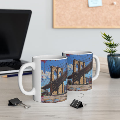 OCNY Exclusive Brooklyn Bridge Ceramic Mug, (11oz, 15oz)