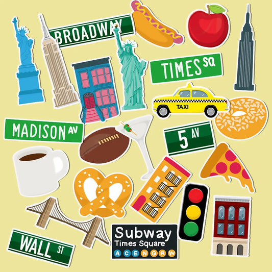 30PCS New York Travel Stickers Set