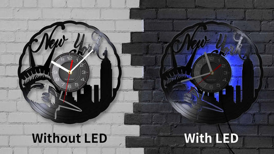 NYC Vinyl Led Wall Clock