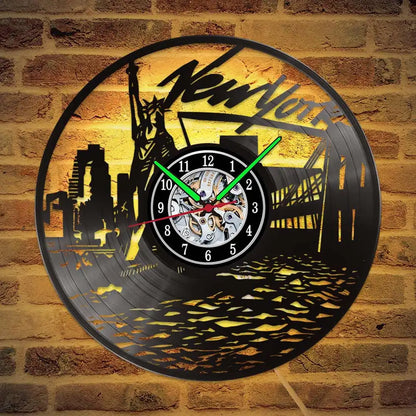 NYC 3D Vinyl Wall Clock w/ LED