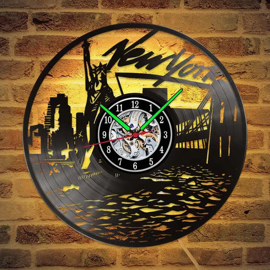 NYC 3D Vinyl Wall Clock w/ LED