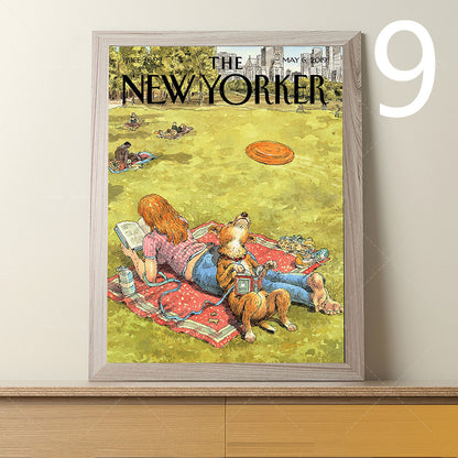 The New Yorker Magazine Cover Canvas Painting