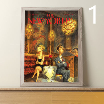 The New Yorker Magazine Cover Canvas Painting